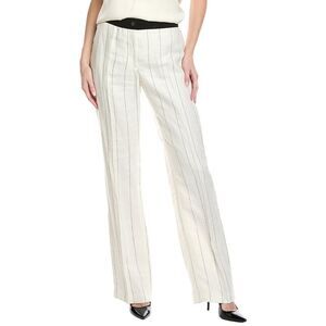 Akris Womens  Carl Linen Pant, White